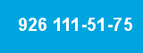 926 111-51-75